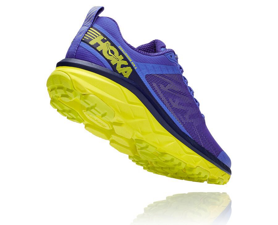 Tenis Trail Hoka One One Masculino Azuis/Verdes - Challenger Atr 5 - 149-MUHAGB